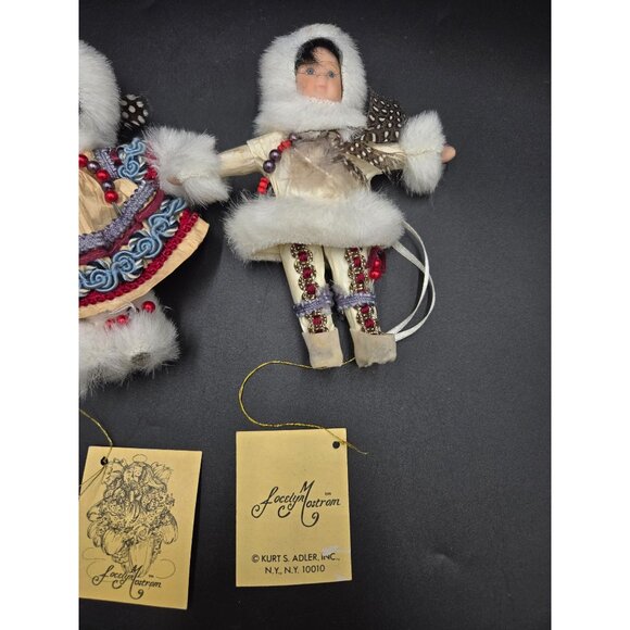 Kurt S. Adler Handcrafted Eskimo Jocelyn Mostrom Doll Ornaments - Lot Of 2 - Picture 2 of 10